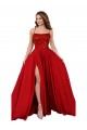 Square Neck Long Spandex & Lace Red Sleeveless Semi Formal Evening Dress / Prom Dress / Bridesmaid Dress Darwin