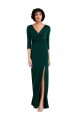V-Neck Long Spandex Dark Green Long Sleeves Formal Evening Gown / Prom Dress / Bridesmaid Dress Darwin