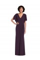 V-Neck Long Spandex Grape Split Sleeves Formal Evening Gown / Prom Dress / Bridesmaid Dress Darwin