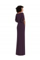 V-Neck Long Spandex Grape Split Sleeves Formal Evening Gown / Prom Dress / Bridesmaid Dress Darwin