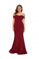 Off the Shoulder Long Spandex Burgundy Sleeveless Formal Plus Size Evening Gown / Prom Dress / Bridesmaid Dress Darwin