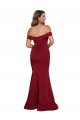 Off the Shoulder Long Spandex Burgundy Sleeveless Formal Plus Size Evening Gown / Prom Dress / Bridesmaid Dress Darwin