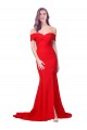 Sweetheart Long Stretch Crepe Red Sleeveless Bridesmaid Dress / Evening Dress Darwin