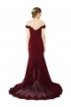 Sweetheart Sweep Train Stretch Crepe & Lace Burgundy Gold Sleeveless Formal Evening Gown / Prom Dress / Bridesmaid Dress Darwin