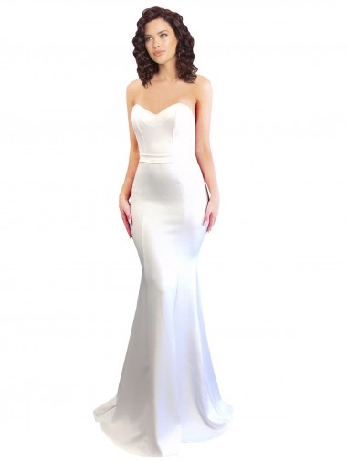 High Neck Long Stretch Crepe White Sleeveless Formal Evening Gown / Prom Dress / Bridesmaid Dress Darwin