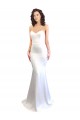 High Neck Long Stretch Crepe White Sleeveless Formal Evening Gown / Prom Dress / Bridesmaid Dress Darwin