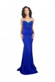 High Neck Long Stretch Crepe Royal Blue Sleeveless Formal Evening Gown / Prom Dress / Bridesmaid Dress Darwin