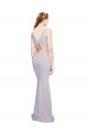 V-Neck Long Stretch Crepe Arctic Lilac Sleeveless Formal Evening Gown / Prom Dress / Bridesmaid Dress Darwin