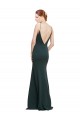 V-Neck Long Stretch Crepe Pink Sleeveless Formal Dress / Bridesmaid Dress Darwin