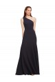 One Shoulder Long Stretch Crepe Dark Navy A-Line Sleeveless Formal Evening Gown / Prom Dress / Bridesmaid Dress Darwin