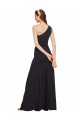 One Shoulder Long Stretch Crepe Dark Navy A-Line Sleeveless Formal Evening Gown / Prom Dress / Bridesmaid Dress Darwin