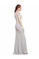 Boat Neck Long Stretch Crepe Dark Navy Sleeveless Formal Evening Gown / Prom Dress / Bridesmaid Dress Darwin