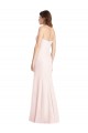 Strapless Long Stretch Crepe Pink Sleeveless Semi Formal Evening Dress / Prom Dress / Bridesmaid Dress Darwin