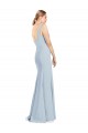 V-Neck Long Stretch Crepe Light Sky Blue Sleeveless Bridesmaid Dress / Formal Dress Darwin