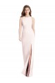 Bateau Neck Long Stretch Crepe Pink Sleeveless Semi Formal Evening Dress / Prom Dress / Bridesmaid Dress Darwin