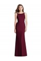 Bateau Neck Long Stretch Crepe Burgundy Gold Sleeveless Semi Formal Evening Dress / Bridesmaid Dress Darwin