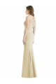 Bateau Neck Long Stretch Crepe Champagne Sleeveless Semi Formal Evening Dress / Prom Dress / Bridesmaid Dress Darwin