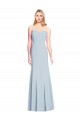 Strapless Long Stretch Crepe Light Sky Blue Trumpet Sleeveless Formal Dress / Bridesmaid Dress Darwin