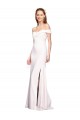 Off the Shoulder Long Stretch Crepe White Sleeveless Formal Dress / Bridesmaid Dress Darwin