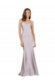 Strapless Long Stretch Crepe Arctic Lilac Sleeveless Prom Dress / Bridesmaid Dress Darwin