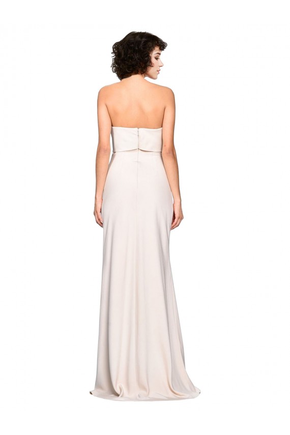 Strapless Long Stretch Crepe Sleeveless Prom Dress / Bridesmaid Dress Darwin
