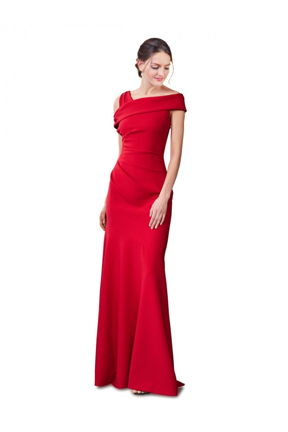 Long Stretch Crepe Red Sleeveless Formal Evening Gown / Prom Dress / Bridesmaid Dress Darwin