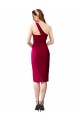 One Shoulder Cocktail Length Stretch Crepe Black Sleeveless Formal Evening Gown / Prom Dress / Bridesmaid Dress Darwin