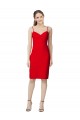 Sweetheart Cocktail Length Stretch Crepe Red Sleeveless Formal Evening Gown / Prom Dress / Bridesmaid Dress Darwin