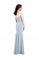 Strapless Long Stretch Crepe Light Sky Blue Sleeveless Bridesmaid Dress / Evening Dress Darwin