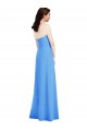 Strapless Long Stretch Crepe Peacock Blue Sleeveless Semi Formal Evening Dress / Prom Dress / Bridesmaid Dress Darwin
