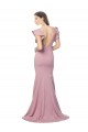 Round Neck Sweep Train Stretch Crepe Dusty Pink Flutter Sleeves Formal Evening Gown / Prom Dress / Bridesmaid Dress Darwin