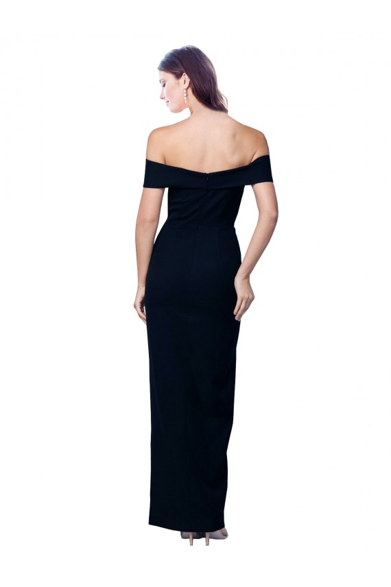 Sweetheart Long Stretch Crepe Black Sleeveless Formal Dress / Bridesmaid Dress Darwin