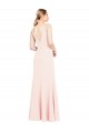 High Neck Long Stretch Crepe Pink Sleeveless Formal Evening Gown / Prom Dress / Bridesmaid Dress Darwin