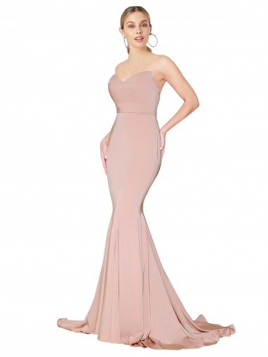 High Neck Long Stretch Crepe Mauve Sleeveless Formal Dress / Bridesmaid Dress Darwin