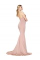 High Neck Long Stretch Crepe Mauve Sleeveless Formal Dress / Bridesmaid Dress Darwin