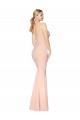 High Neck Long Stretch Crepe Nude Sleeveless Formal Dress / Bridesmaid Dress Darwin