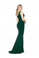 High Neck Long Stretch Crepe Midnight Green Sleeveless Formal Evening Gown / Prom Dress / Bridesmaid Dress Darwin