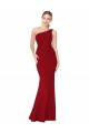 High Neck Long Stretch Crepe Burgundy Sleeveless Formal Evening Gown / Prom Dress / Bridesmaid Dress Darwin