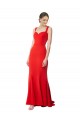 High Neck Long Stretch Crepe Red Sleeveless Formal Evening Gown / Prom Dress / Bridesmaid Dress Darwin