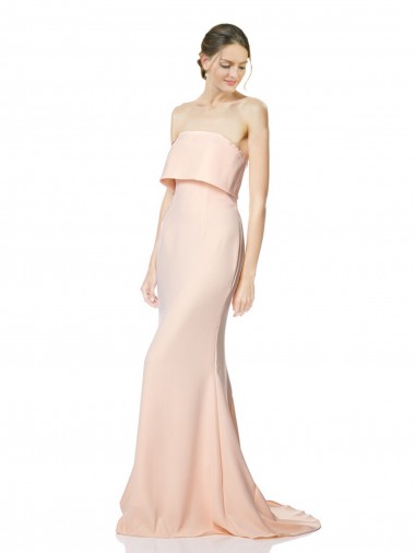 High Neck Long Stretch Crepe Nude Sleeveless Black Tie Evening Gown / Prom Dress / Bridesmaid Dress Darwin