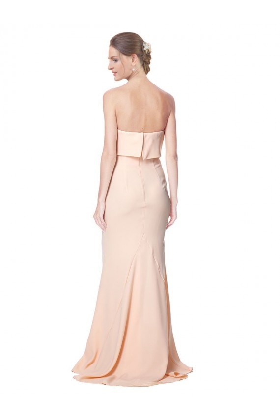 High Neck Long Stretch Crepe Nude Sleeveless Black Tie Evening Gown / Prom Dress / Bridesmaid Dress Darwin