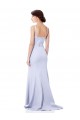 High Neck Long Stretch Crepe Light Sky Blue Sleeveless Evening Gown / Prom Dress / Bridesmaid Dress Darwin