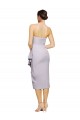 Strapless Cocktail Length Stretch Crepe Arctic Lilac Sleeveless High Low Evening Gown / Prom Dress / Bridesmaid Dress Darwin