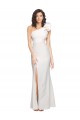 One Shoulder Long Stretch Crepe Ivory Sleeveless Formal Evening Dress / Bridesmaid Dress Darwin