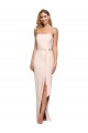 Strapless Long Stretch Crepe Nude Sleeveless Formal Evening Gown / Prom Dress / Bridesmaid Dress Darwin