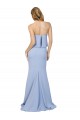 Strapless Long Stretch Crepe Light Sky Blue Sleeveless Formal Dress / Bridesmaid Dress Darwin