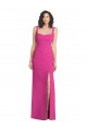 Square Neck Long Stretch Crepe Fuchsia Sleeveless Semi Formal Evening Dress / Prom Dress / Bridesmaid Dress Darwin
