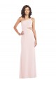 One Shoulder Long Stretch Crepe Pink Sleeveless Formal Evening Gown / Prom Dress / Bridesmaid Dress Darwin