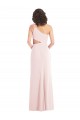 One Shoulder Long Stretch Crepe Pink Sleeveless Formal Evening Gown / Prom Dress / Bridesmaid Dress Darwin