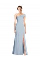 Off the Shoulder Long Stretch Crepe Light Sky Blue Sleeveless Formal Evening Gown / Prom Dress / Bridesmaid Dress Darwin